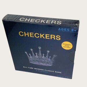 RMS International All-Time Wooden Classic Checkers Game New Sealed